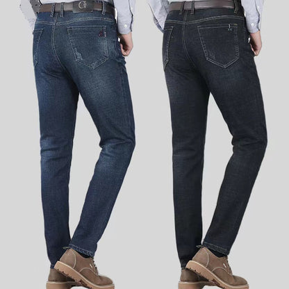 👖 Herren-Jeans – mittelhoher Bund, gerader Schnitt, Stretch-Baumwolle, figurbetont & bequem für Alltag & Arbeit 🧵