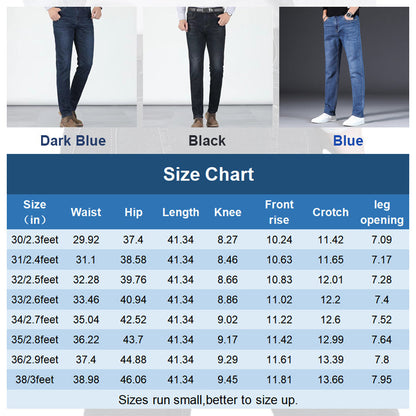 👖 Herren-Jeans – mittelhoher Bund, gerader Schnitt, Stretch-Baumwolle, figurbetont & bequem für Alltag & Arbeit 🧵