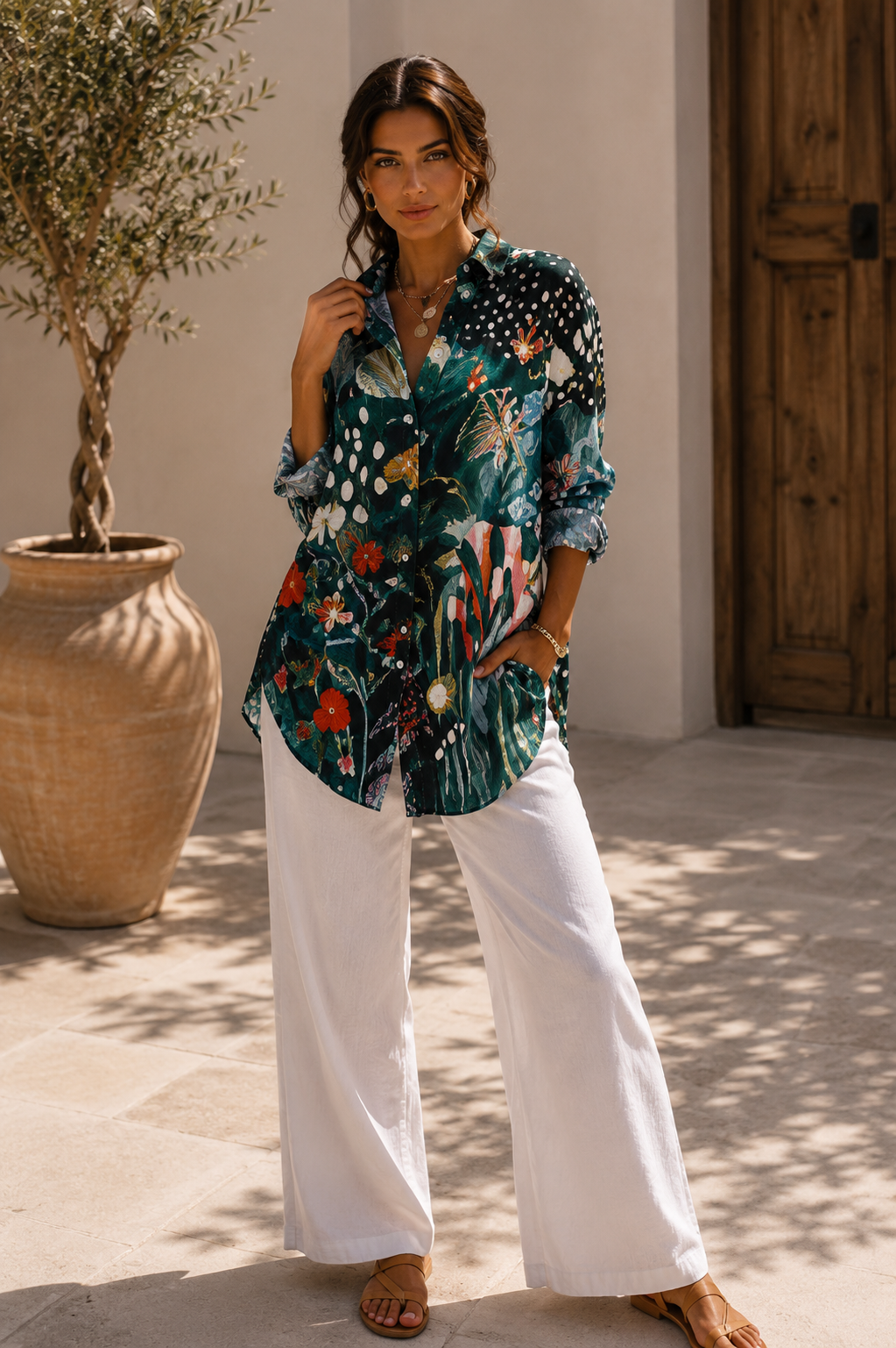 Astrid | Blusa Floral de Colores Vibrantes