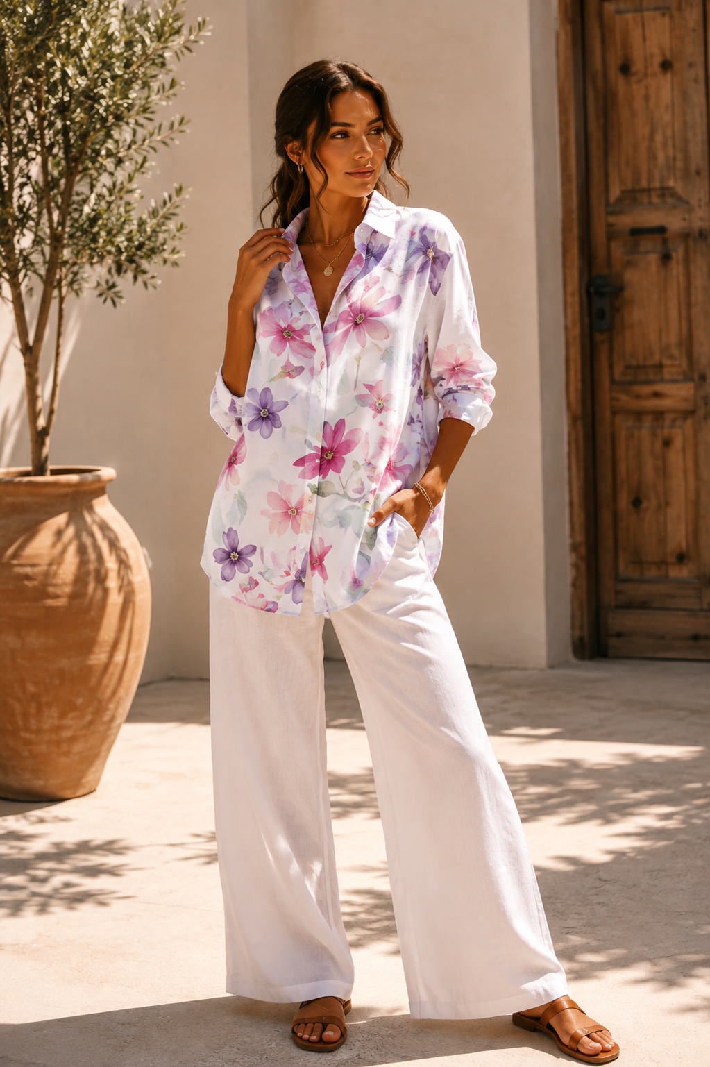 Astrid | Blusa Floral de Colores Vibrantes