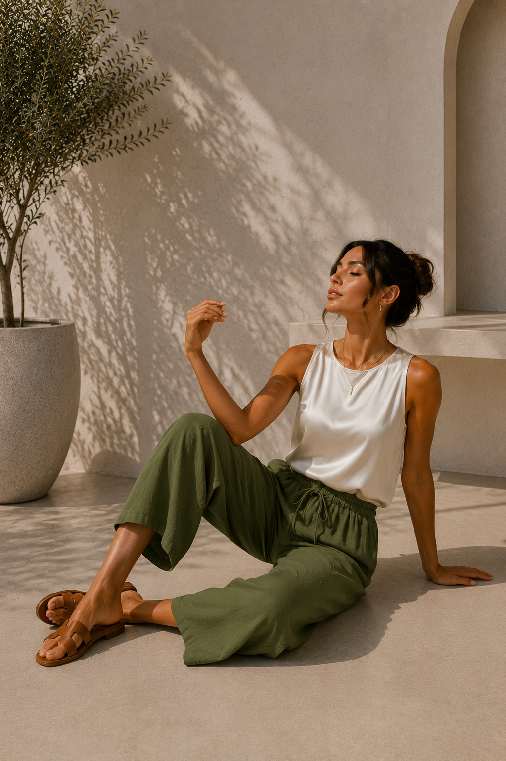 Nora | Pantalón Culotte Fluido de Cintura Ajustable