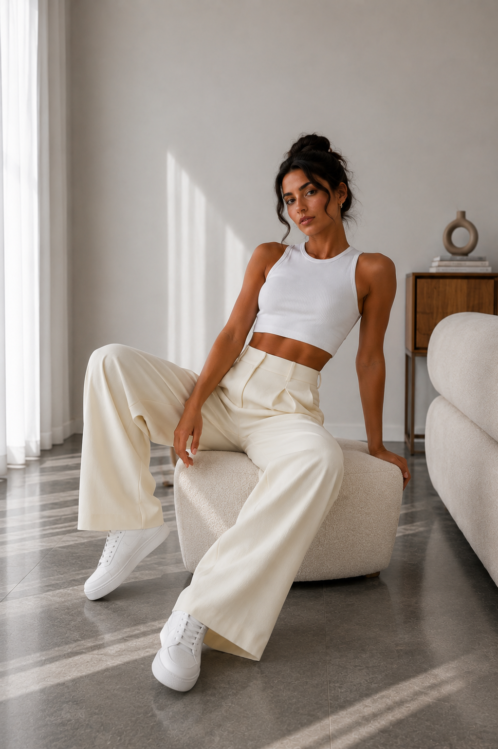 Pantalón Valeria™ – Tiro Alto y Pierna Ancha