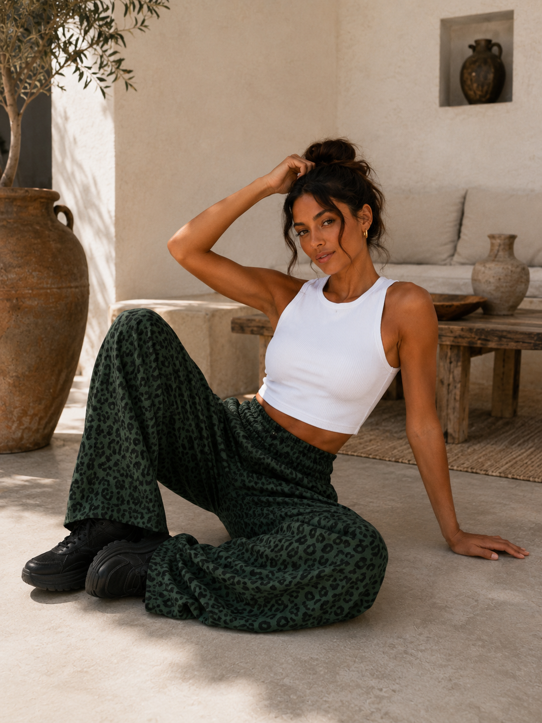 Pantalón Amara™ – Leopardo de Pierna Ancha