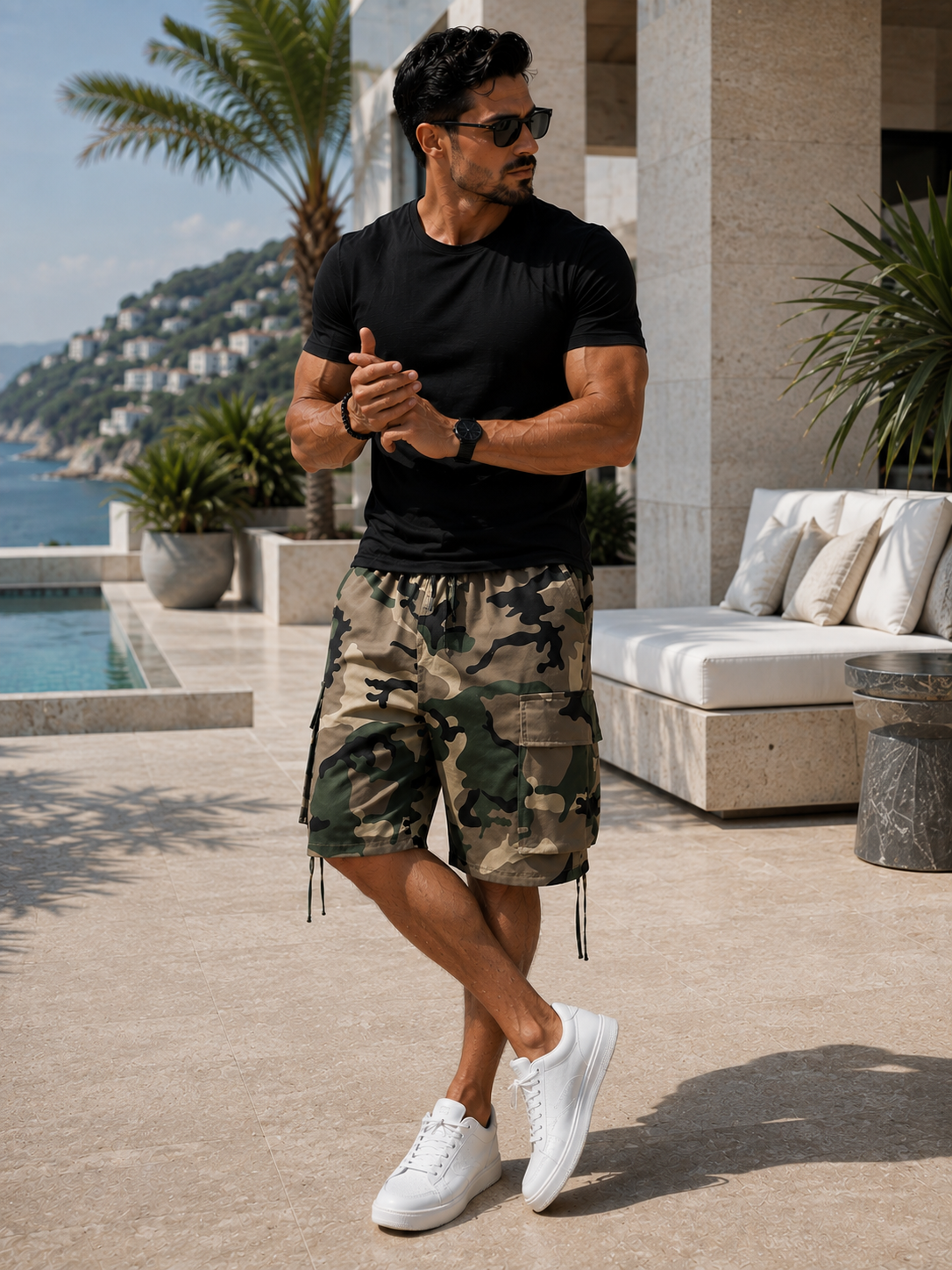 Shorts Cargo Camo – Estilo Urbano y Comodidad para Hombre