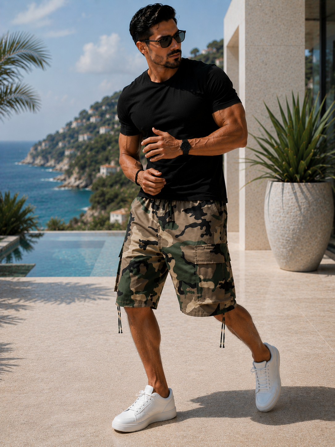 Shorts Cargo Camo – Estilo Urbano y Comodidad para Hombre