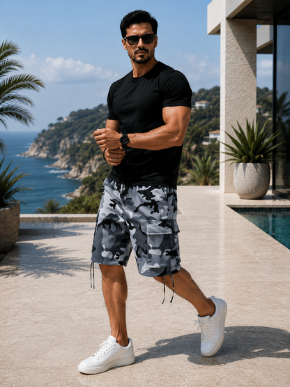 Shorts Cargo Camo – Estilo Urbano y Comodidad para Hombre