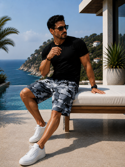 Shorts Cargo Camo – Estilo Urbano y Comodidad para Hombre