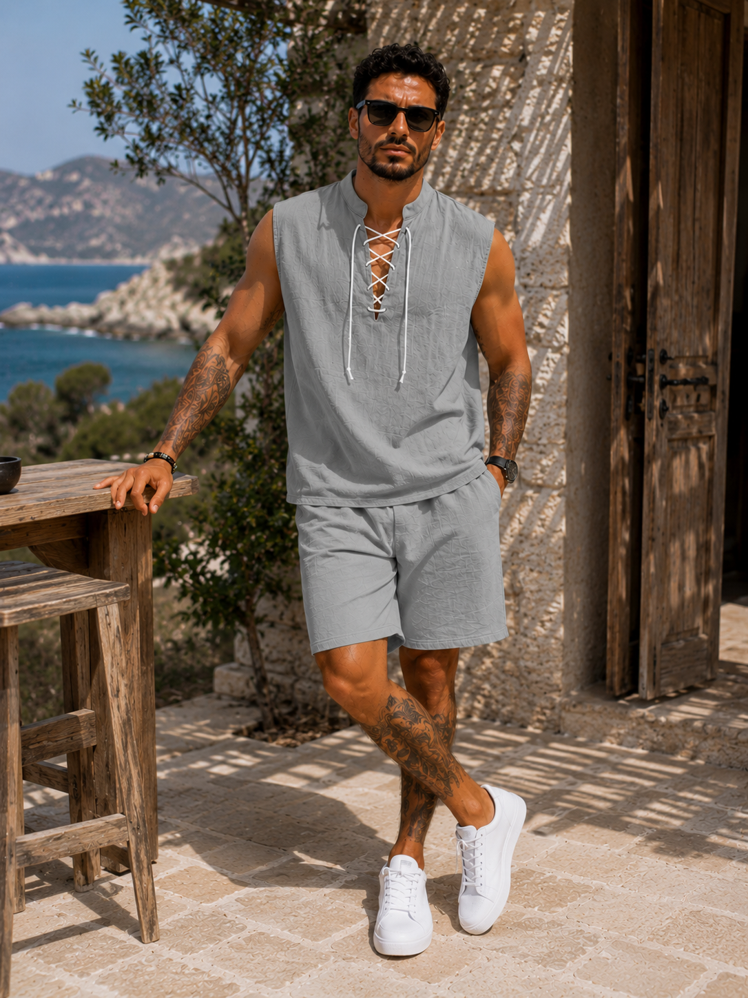 Conjunto Santorini™ – Elegancia Mediterránea de Verano