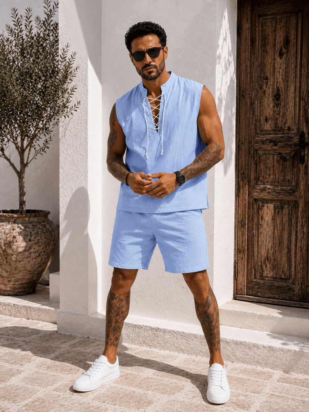 Conjunto Santorini™ – Elegancia Mediterránea de Verano