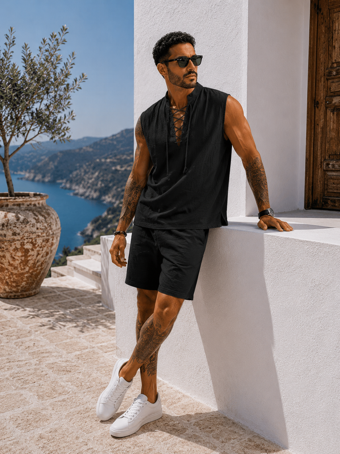 Conjunto Santorini™ – Elegancia Mediterránea de Verano