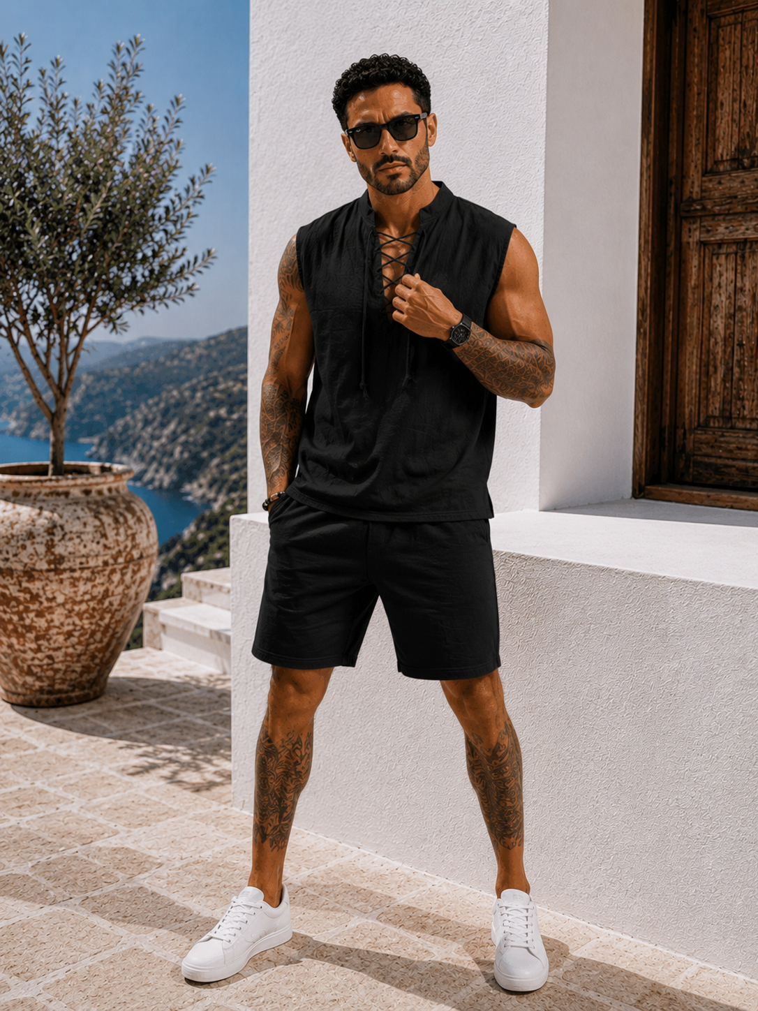 Conjunto Santorini™ – Elegancia Mediterránea de Verano