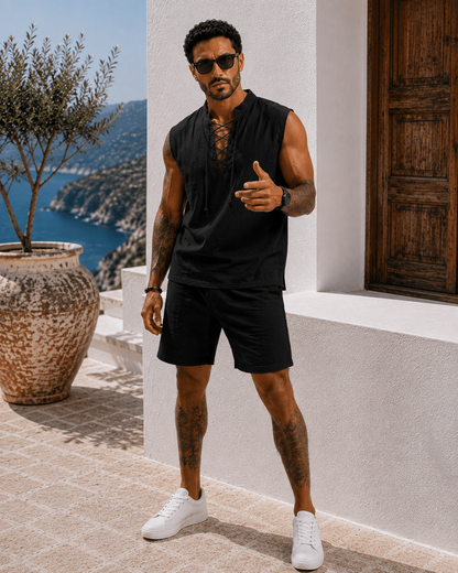 Conjunto Santorini™ – Elegancia Mediterránea de Verano