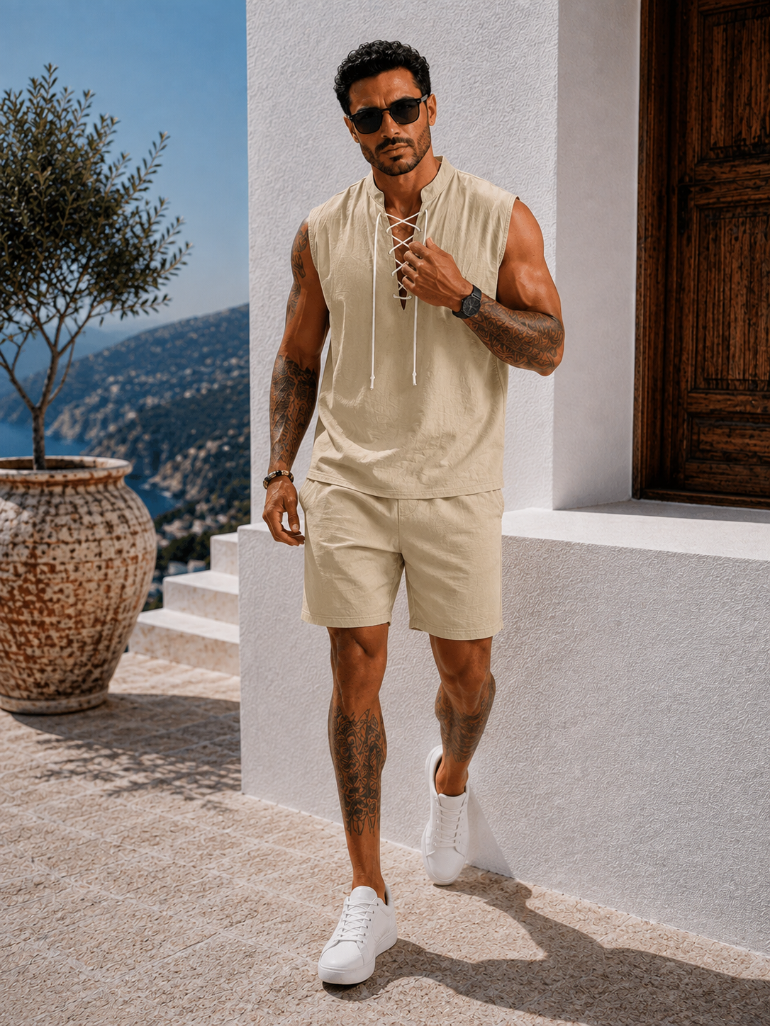 Conjunto Santorini™ – Elegancia Mediterránea de Verano