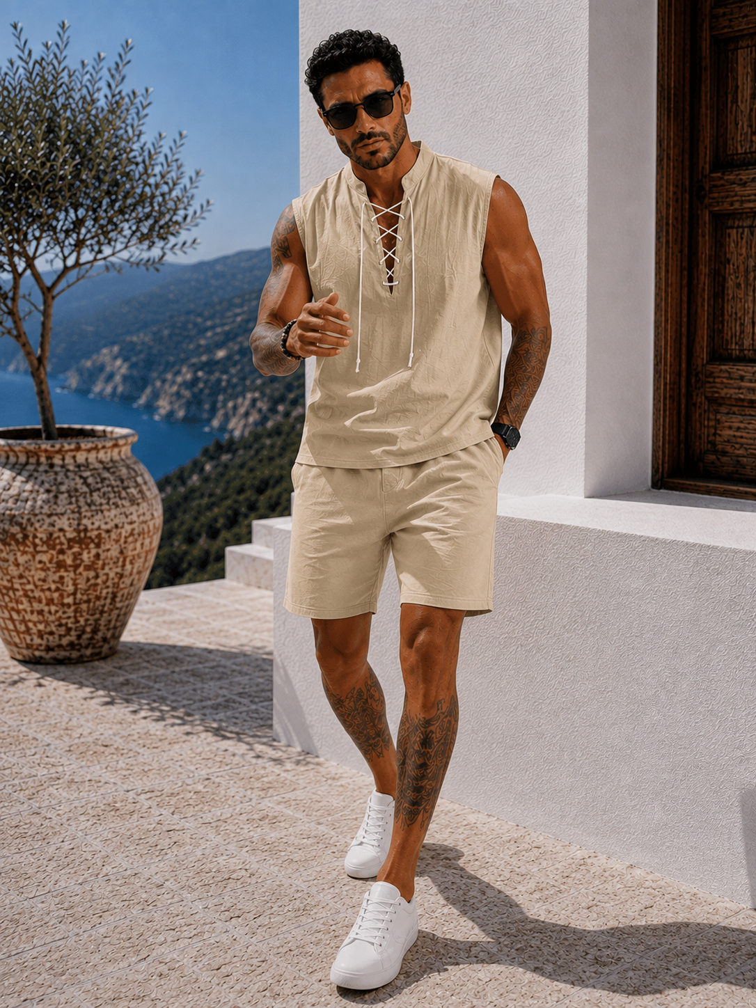 Conjunto Santorini™ – Elegancia Mediterránea de Verano