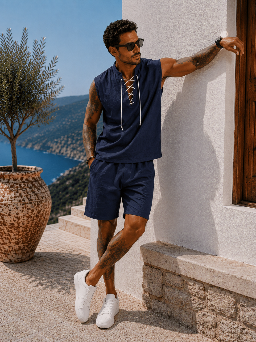 Conjunto Santorini™ – Elegancia Mediterránea de Verano