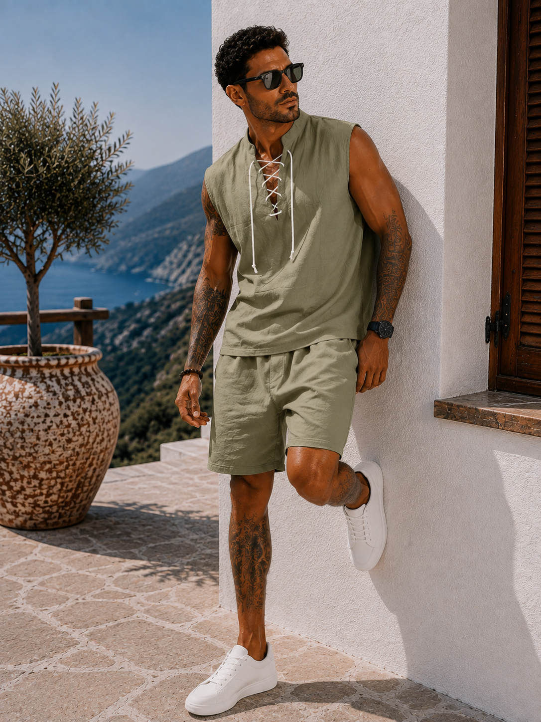 Conjunto Santorini™ – Elegancia Mediterránea de Verano