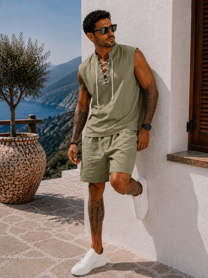 Conjunto Santorini™ – Elegancia Mediterránea de Verano