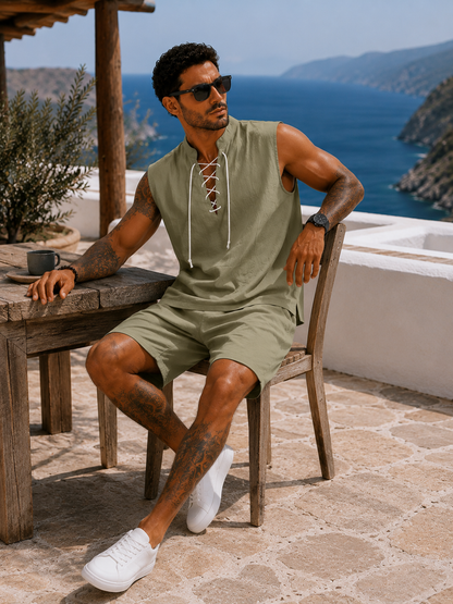 Conjunto Santorini™ – Elegancia Mediterránea de Verano