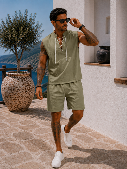Conjunto Santorini™ – Elegancia Mediterránea de Verano