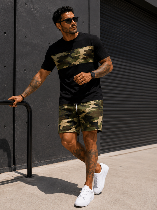 Conjunto Camo Urban™ – Camiseta + Shorts de Camuflaje