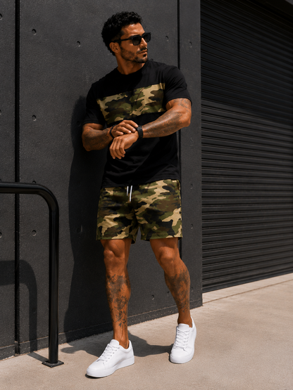 Conjunto Camo Urban™ – Camiseta + Shorts de Camuflaje