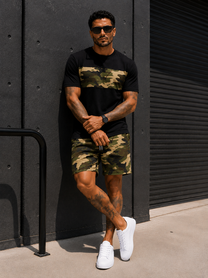 Conjunto Camo Urban™ – Camiseta + Shorts de Camuflaje