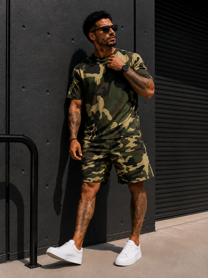 Conjunto Camo Urban™ – Camiseta + Shorts de Camuflaje