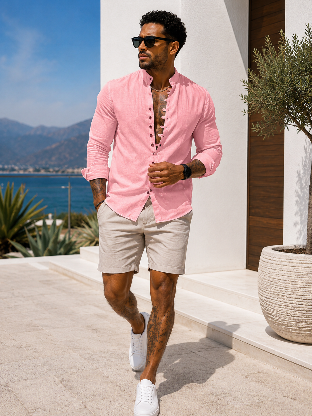 Camisa Bellagio™ – Elegancia Mediterránea para Hombre
