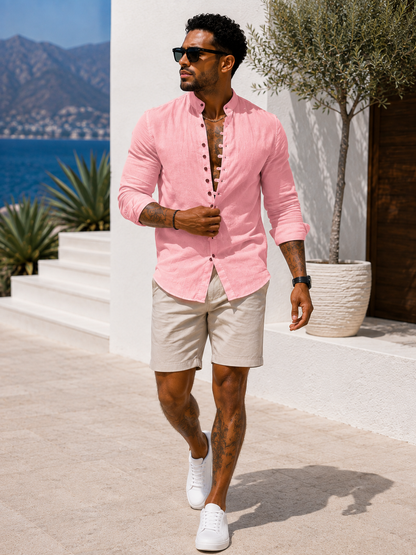 Camisa Bellagio™ – Elegancia Mediterránea para Hombre