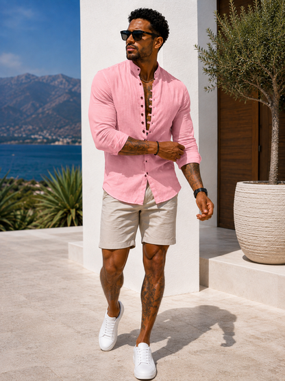 Camisa Bellagio™ – Elegancia Mediterránea para Hombre