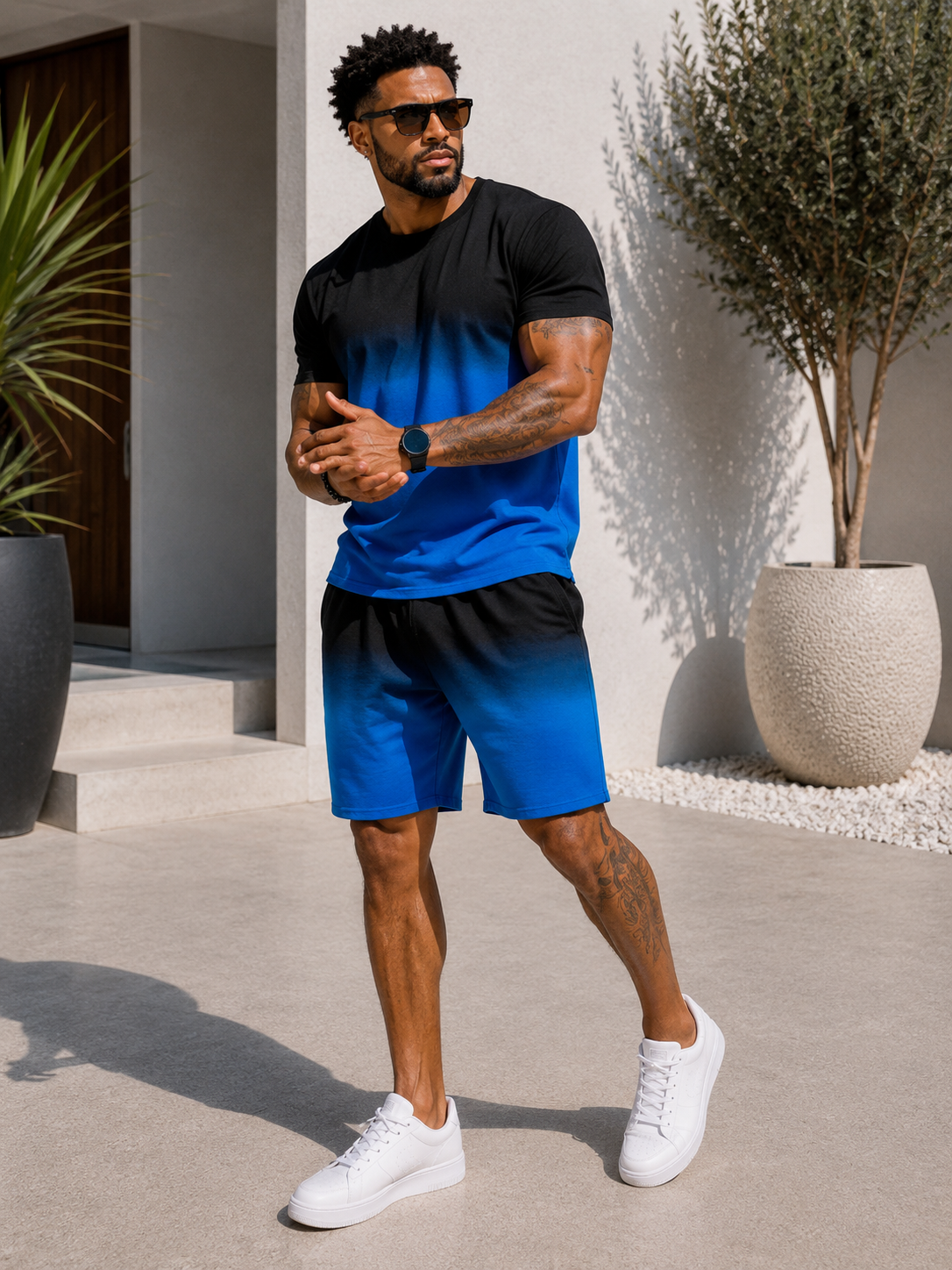 Conjunto Riviera™ – Camiseta Degradada + Short para Hombre