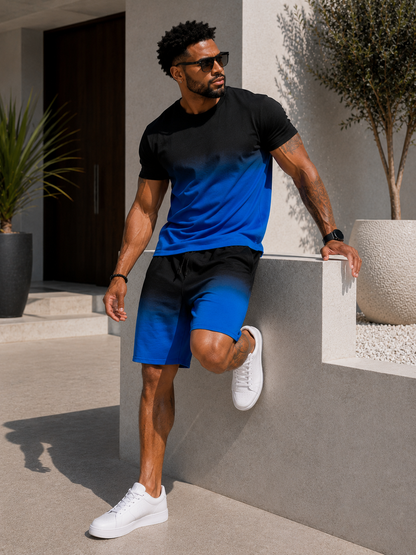 Conjunto Riviera™ – Camiseta Degradada + Short para Hombre