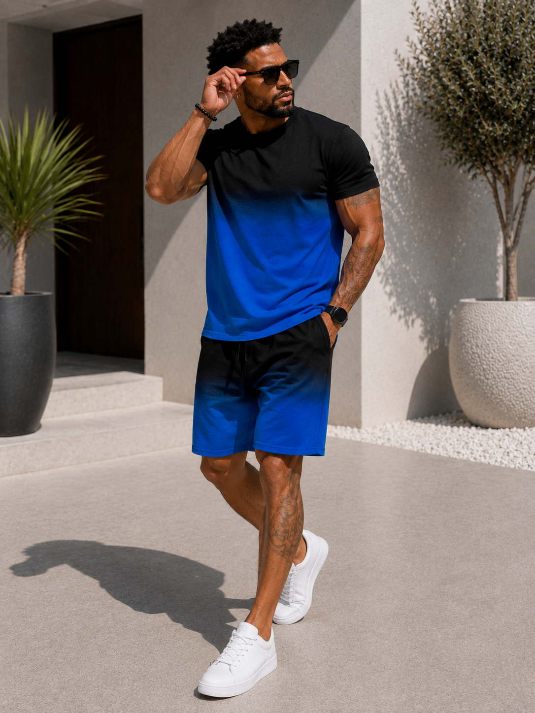 Conjunto Riviera™ – Camiseta Degradada + Short para Hombre