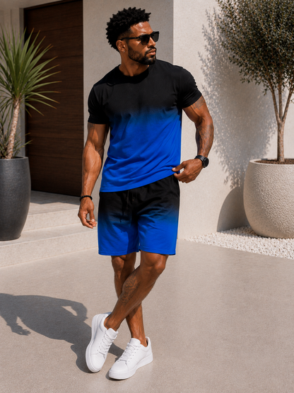 Conjunto Riviera™ – Camiseta Degradada + Short para Hombre