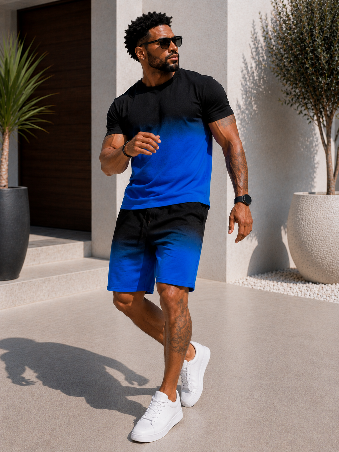 Conjunto Riviera™ – Camiseta Degradada + Short para Hombre