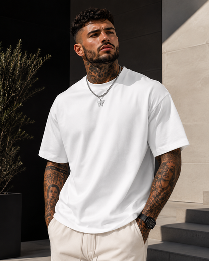 Camiseta Oversize Premium 450 GSM para Hombre | 100% Algodón Pesado | Corte Loose Fit Streetwear