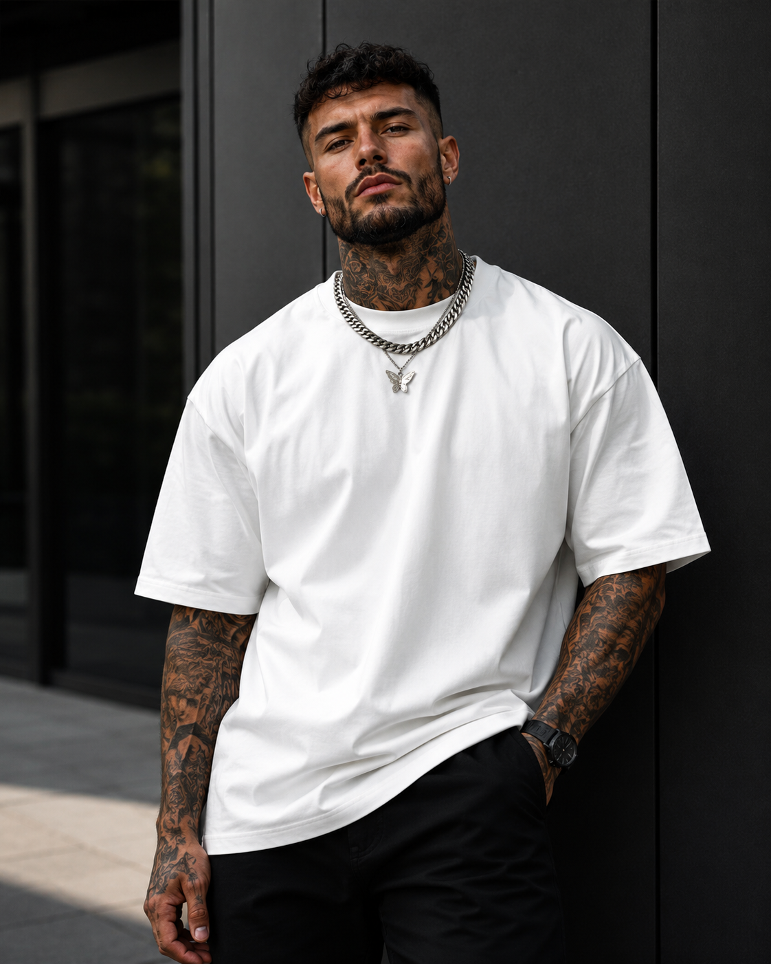 Camiseta Oversize Premium 450 GSM para Hombre | 100% Algodón Pesado | Corte Loose Fit Streetwear