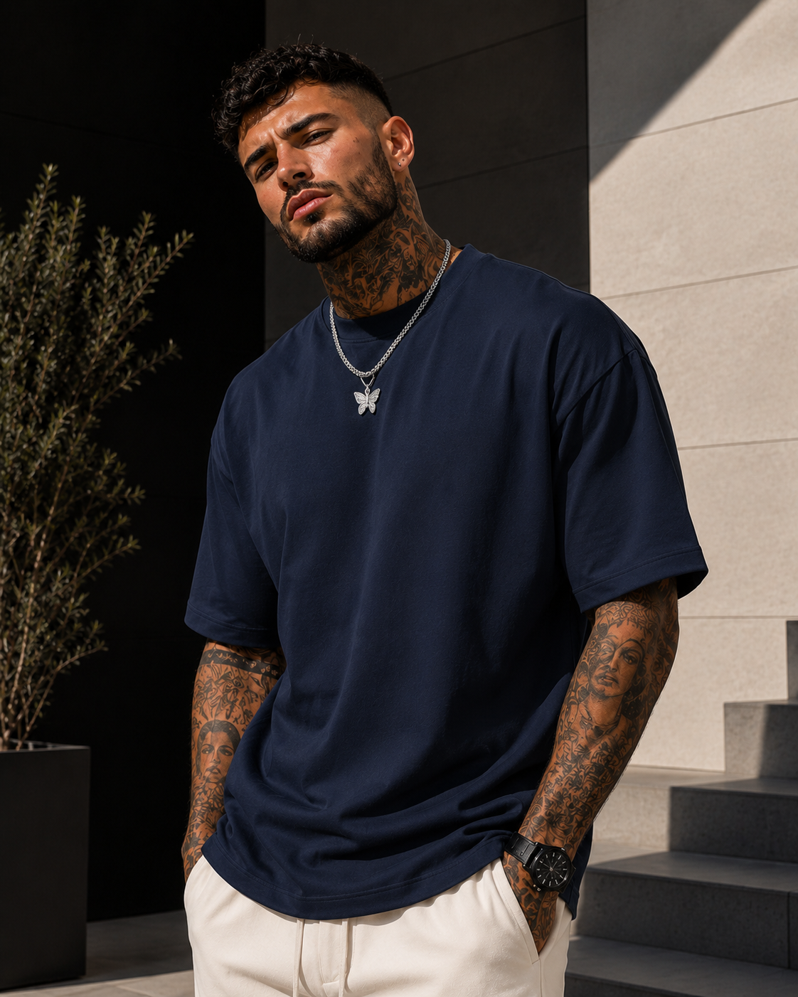 Camiseta Oversize Premium 450 GSM para Hombre | 100% Algodón Pesado | Corte Loose Fit Streetwear