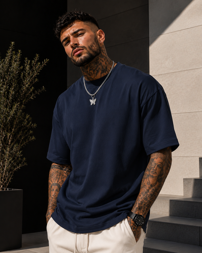Camiseta Oversize Premium 450 GSM para Hombre | 100% Algodón Pesado | Corte Loose Fit Streetwear