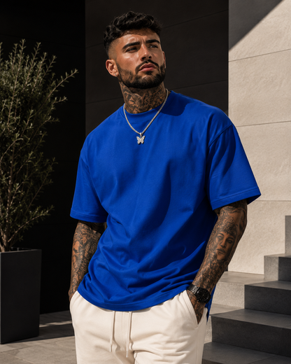 Camiseta Oversize Premium 450 GSM para Hombre | 100% Algodón Pesado | Corte Loose Fit Streetwear