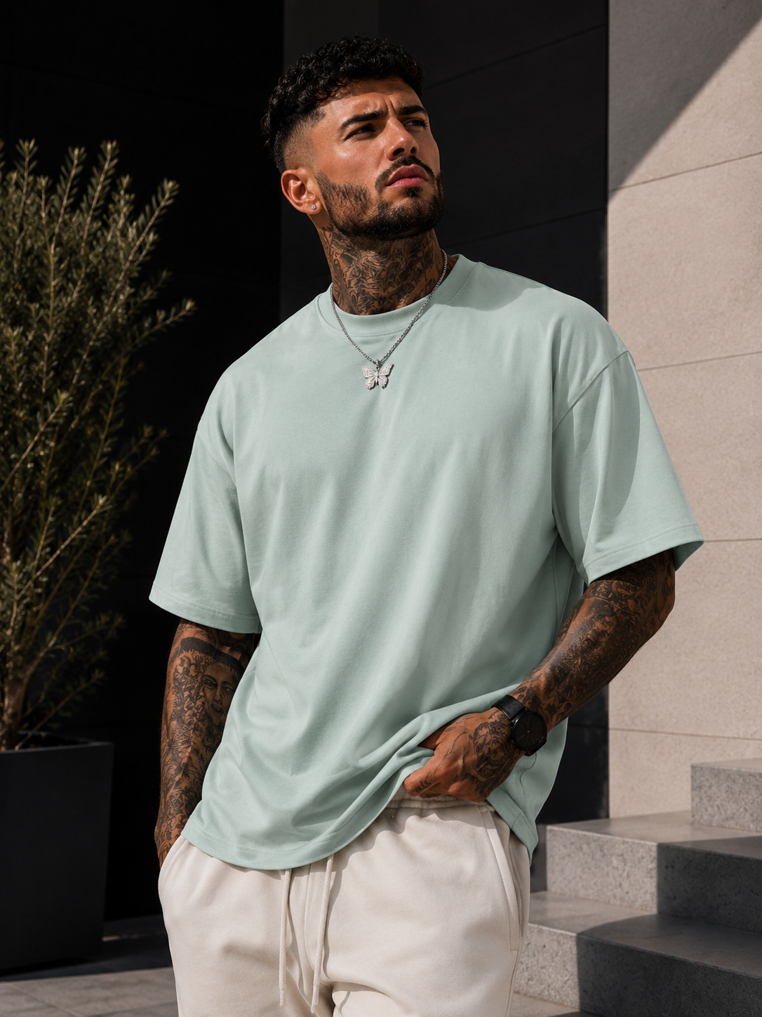 Camiseta Oversize Premium 450 GSM para Hombre | 100% Algodón Pesado | Corte Loose Fit Streetwear