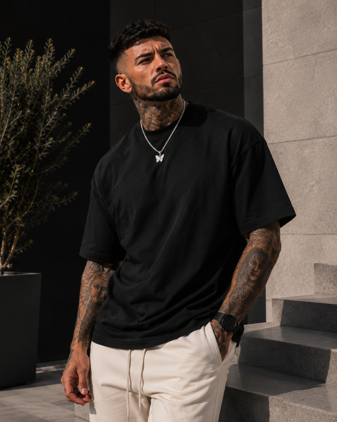 Camiseta Oversize Premium 450 GSM para Hombre | 100% Algodón Pesado | Corte Loose Fit Streetwear