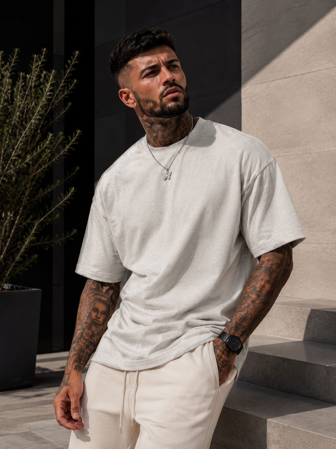 Camiseta Oversize Premium 450 GSM para Hombre | 100% Algodón Pesado | Corte Loose Fit Streetwear