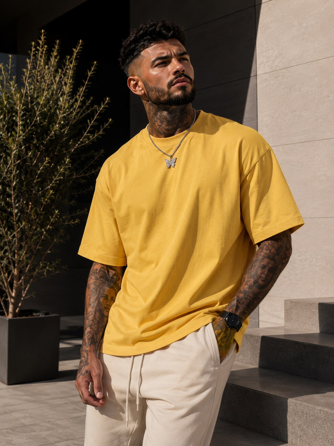 Camiseta Oversize Premium 450 GSM para Hombre | 100% Algodón Pesado | Corte Loose Fit Streetwear