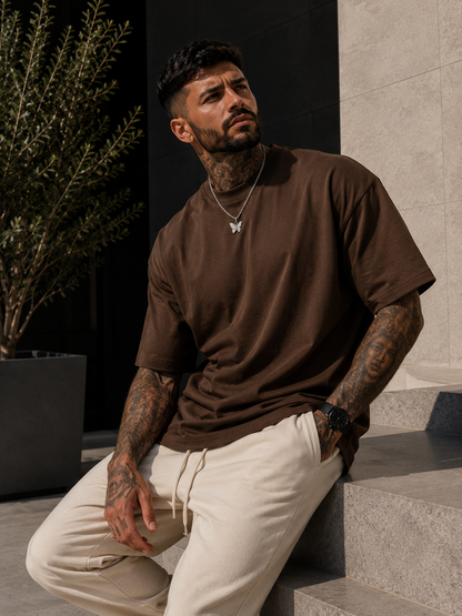 Camiseta Oversize Premium 450 GSM para Hombre | 100% Algodón Pesado | Corte Loose Fit Streetwear
