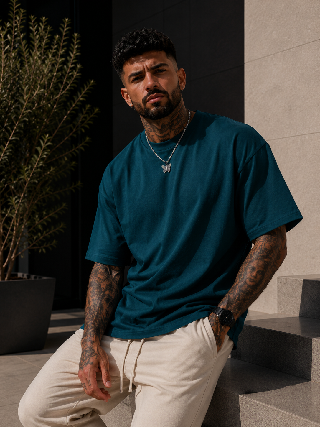 Camiseta Oversize Premium 450 GSM para Hombre | 100% Algodón Pesado | Corte Loose Fit Streetwear