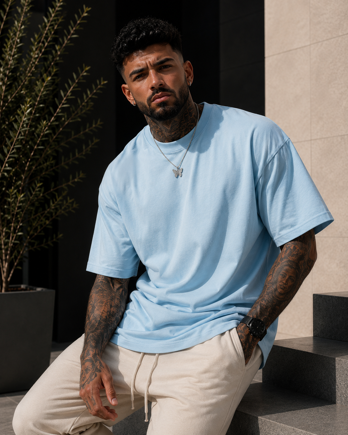 Camiseta Oversize Premium 450 GSM para Hombre | 100% Algodón Pesado | Corte Loose Fit Streetwear