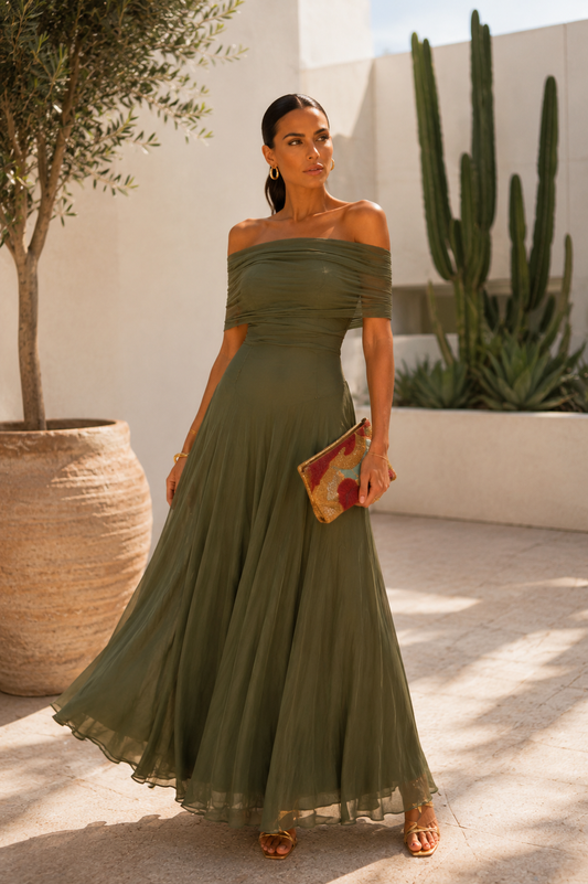 Vestido Laura Verde – Elegancia Natural | Edición Exclusiva