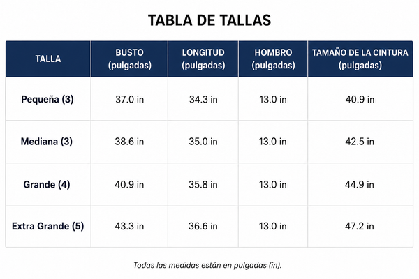 Tabla de Tallas