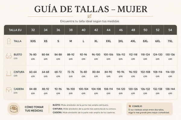 Tabla de Tallas